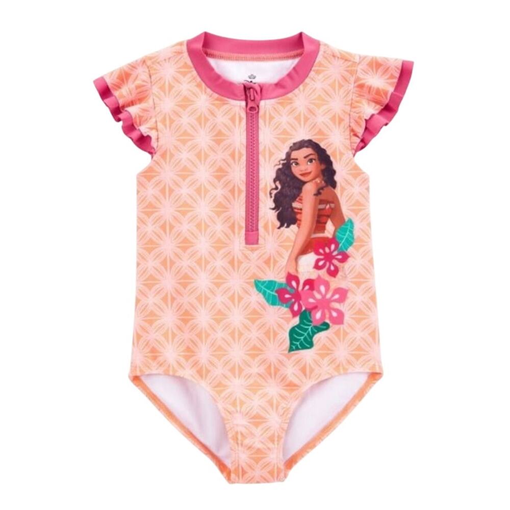Disney Moana One Piece Swimsuit Orange Size 5